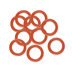 Silicone O-Ring, 6mm OD, 4mm ID, 1mm Width, VMQ Seal Rings Gasket, Red, Pack of 10