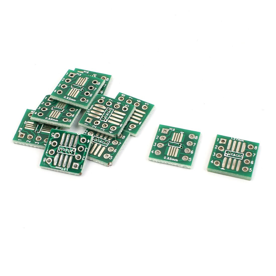 10 Pcs SSOP8 0.65mm SOP8 1.27mm to DIP 8Pin 2.54mm IC PCB Adapter