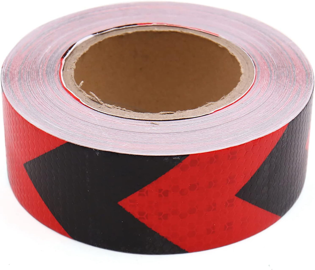 Red Black Arrows Printed Reflective Safety Warning Conspicuity Tape Sticker 25M
