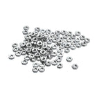 Hex Nuts, M2.5x0.45mm Metric Coarse Thread Hexagon Nut, Carbon Steel, Pack of 100 (Silver Tone)