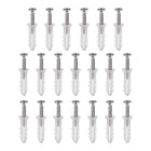 6x26mm Plastic Expansion Tube for Drywall with Screws, Translucent 20pcs