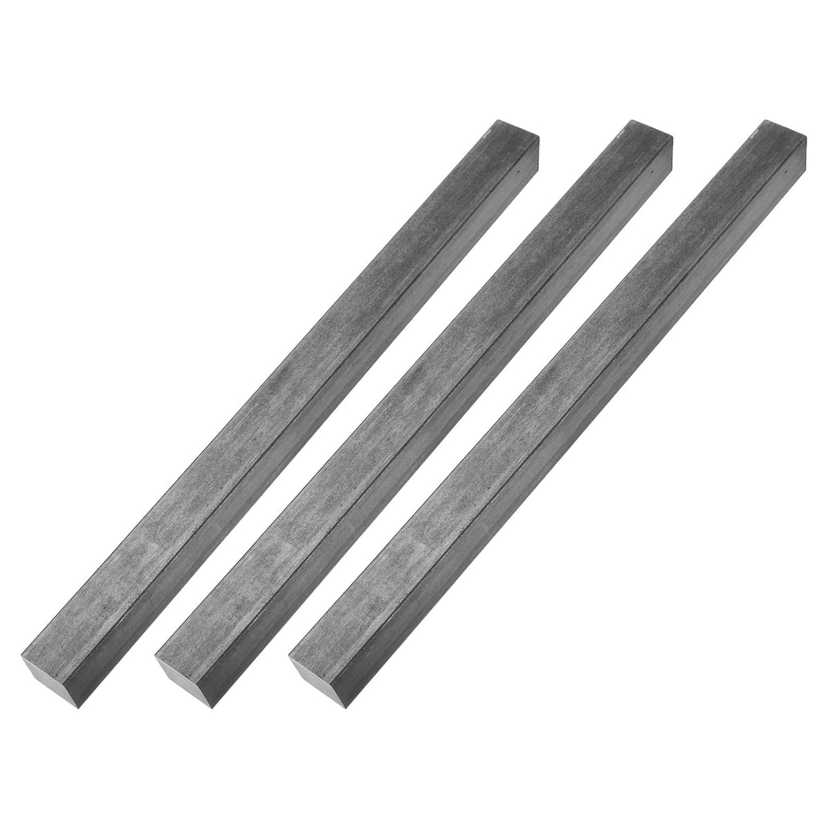 3Pcs Square Steel Bar Stock, 7/8"x7/8"x12"(22mmx22mmx305mm) 1045 Square Steel Rod Bars Precision Key Stock for Keyways Structural Support Industrial Machinery DIY Craft