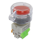 A12081700ux0127 Mushroom Momentary Push Button Switch 1NO 1NC with Cover, AC 660V, 10 Amp, Red