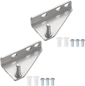 2 Pz. Cerniera in Acciaio Inox Frigorifero di Ricambio, Cerniera Interna della Porta del Freezer, Asse Destro 0.28" Dia, Spaziatura 1.46", per Frigorifero, Viti Incluse