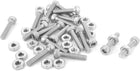 M2.5x12mm Hex Socket Head Knurled Cap Screws Bolts Nuts Set 20Pcs