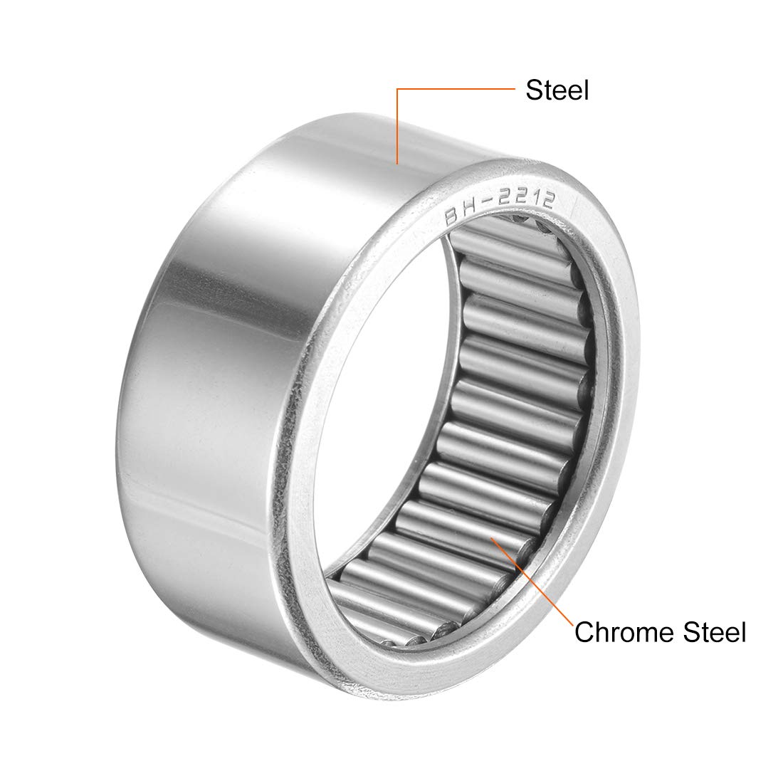 BH2212 Roulements à aiguilles 1-3/8"x1-3/4 x3/4" Tasse tirée pleine complément ouverte