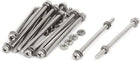 M3 x 50mm 304 Stainless Steel Phillips Pan Head Screws Nuts w Washers 15 Sets