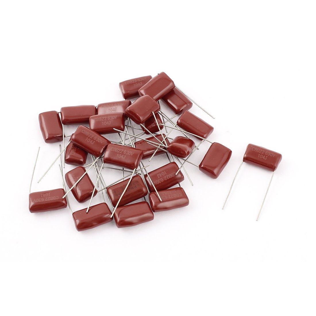 24pcs AC 630V 0.1uF Polypropylene Film Capacitor CBB22
