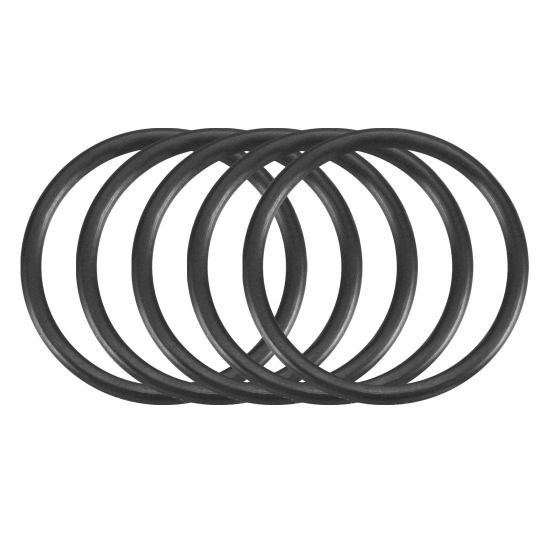 Nitrile Rubber O-Rings, 25mm OD 21mm ID 2mm Width, Metric Nitrile Rubber Sealing Gasket, Pack of 50