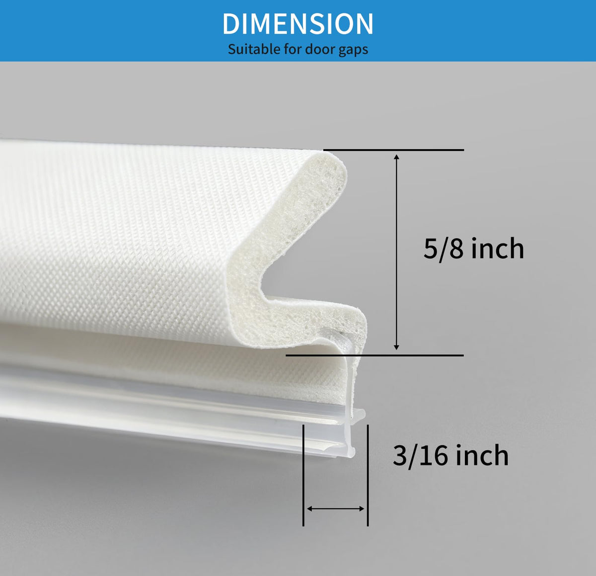 26FT Weather Stripping Door Seal,V-Shaped Q Foam,Door Weather Stripping,Door Seal Strip for Door Frame for Sliding, Exterior, Front, and Jamb Frames(White, 26 feet)