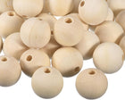 40Pcs 35mm Natural Wood Spacer Beads, 10mm Large Hole Unfinished Round Wooden Beads for DIY Crafting, Jewelry Making Bracelets