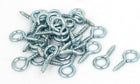 0.06"x0.55" Screw Eye Hooks Self Tapping Screws Screw-in Hanger Eye-Shape Ring Hooks Silvery 31pcs for Tie-Downs, Lifting and Securing Cables Wires