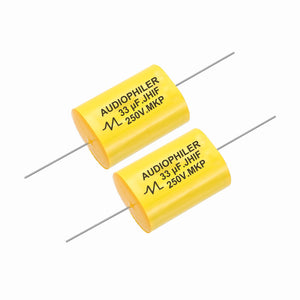 링크메이저 2Pcs 33uF 고주파 분할 전지, 250V 오디오 스피커 크로스오버 비정규성 폴리프로필렌 MKP 필름 전지