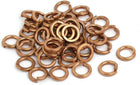 50pcs 5mm Inner Dia Brass Split Lock Spring Washer Ring Gasket Copper Tone
