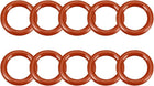 Silicone O-Ring, 20mm OD, 13mm ID, 3.5mm Width, VMQ Seal Rings Gasket, Red, Pack of 10