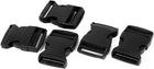 LinkMejor Plastic 1.5" Wide Webbing Strap Side Release Buckle 5Pcs Black