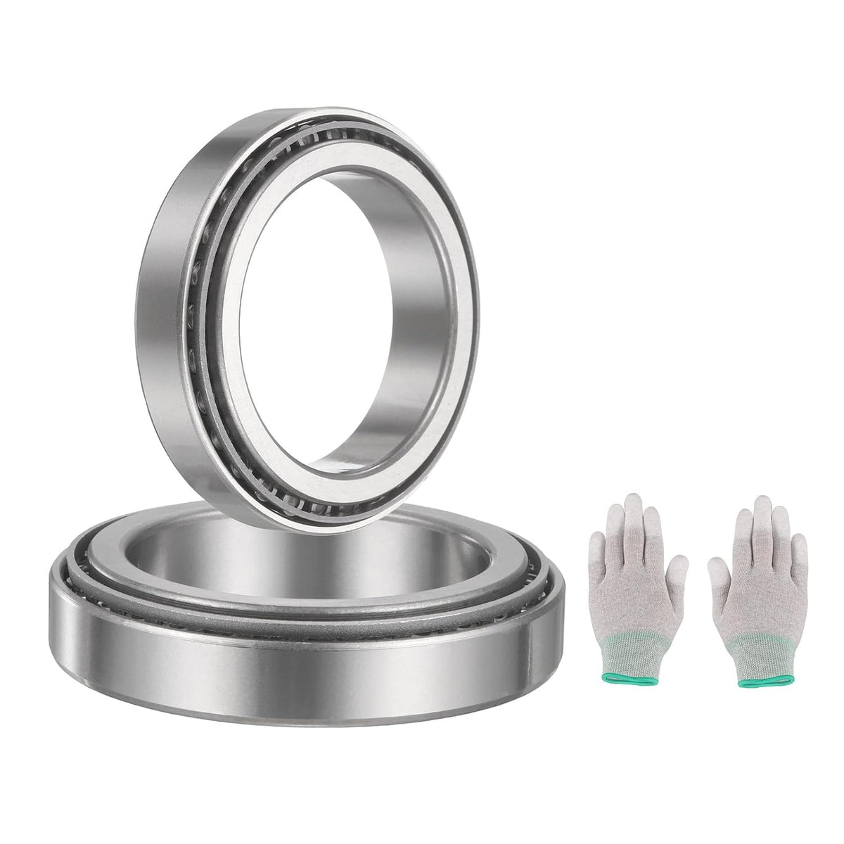 2 Set 32910 Tapered Roller Bearing Cone and Cup Set, 50mm Bore x 72mm OD x 15mm Width Bearing Steel Wheel Bearings Set with Gloves