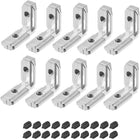 Interior Joint Bracket, Inside Corner Connector 3030 Series with Screws for Aluminum Extrusion Profile, 10 Pcs