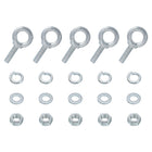 5 Pack M12 Galvanized Carbon Steel Eye Bolts, 1/2" x 1.57" Lifting Ring Eye Bolt with Nuts and Washers Heavy Duty Screw Eye Bolts Kit for Tie Down Straps Indoors Outdoors, Silver