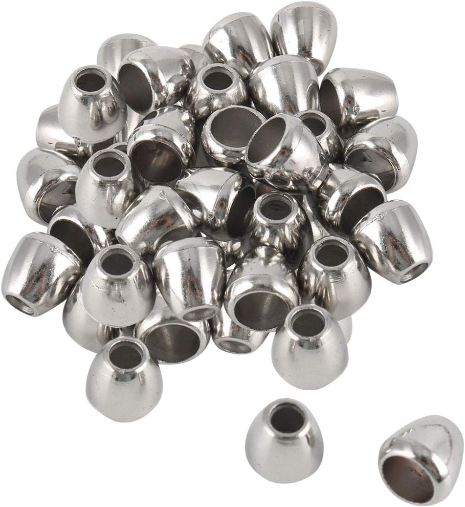 LinkMejor 50pcs Plastic Bell Ends Stopper Cord Rope Ends Locks Lanyard Bell Shape Fastener for Backpack Straps Accessories
