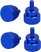 Computer PC Case 6#-32 Fully Threaded Knurled Thumb Screws Royal Blue 4pcs