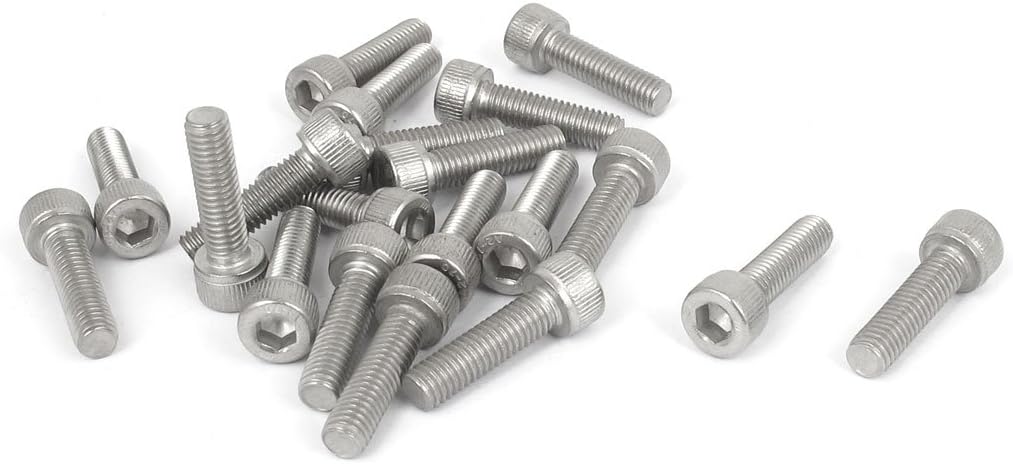 M5x18mm 304 Stainless Steel Hex Key Bolt Socket Head Cap Screws 20pcs