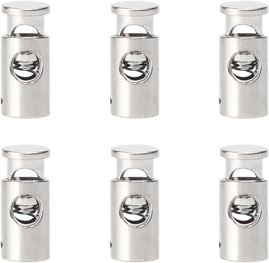LinkMejor Plastic Cord Locks Stoppers End Spring Stop Single Hole Toggle Fastener Stoppers Rope for Shoelace