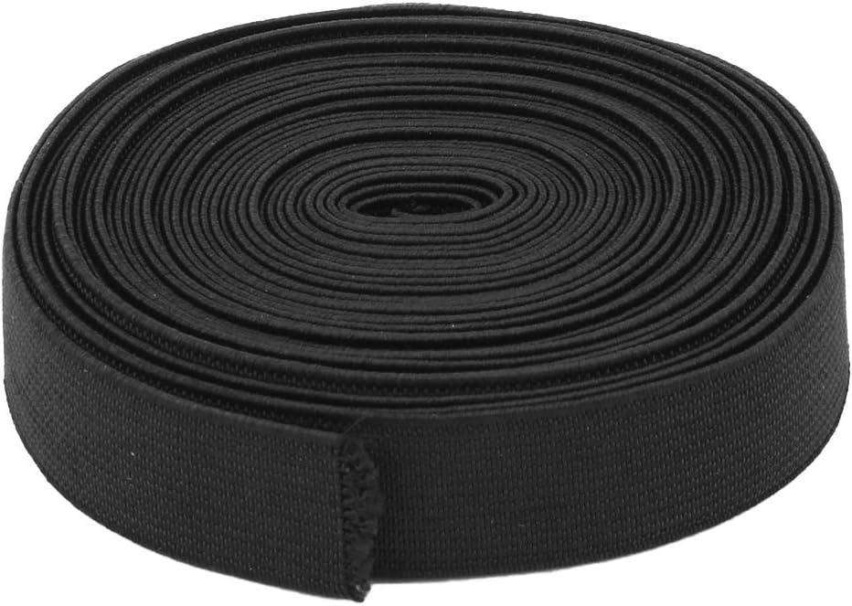 LinkMejor Polyester Tailoring DIY Dress Jeans Sewing Knitting Elastic Band Rope 6 Yards Black
