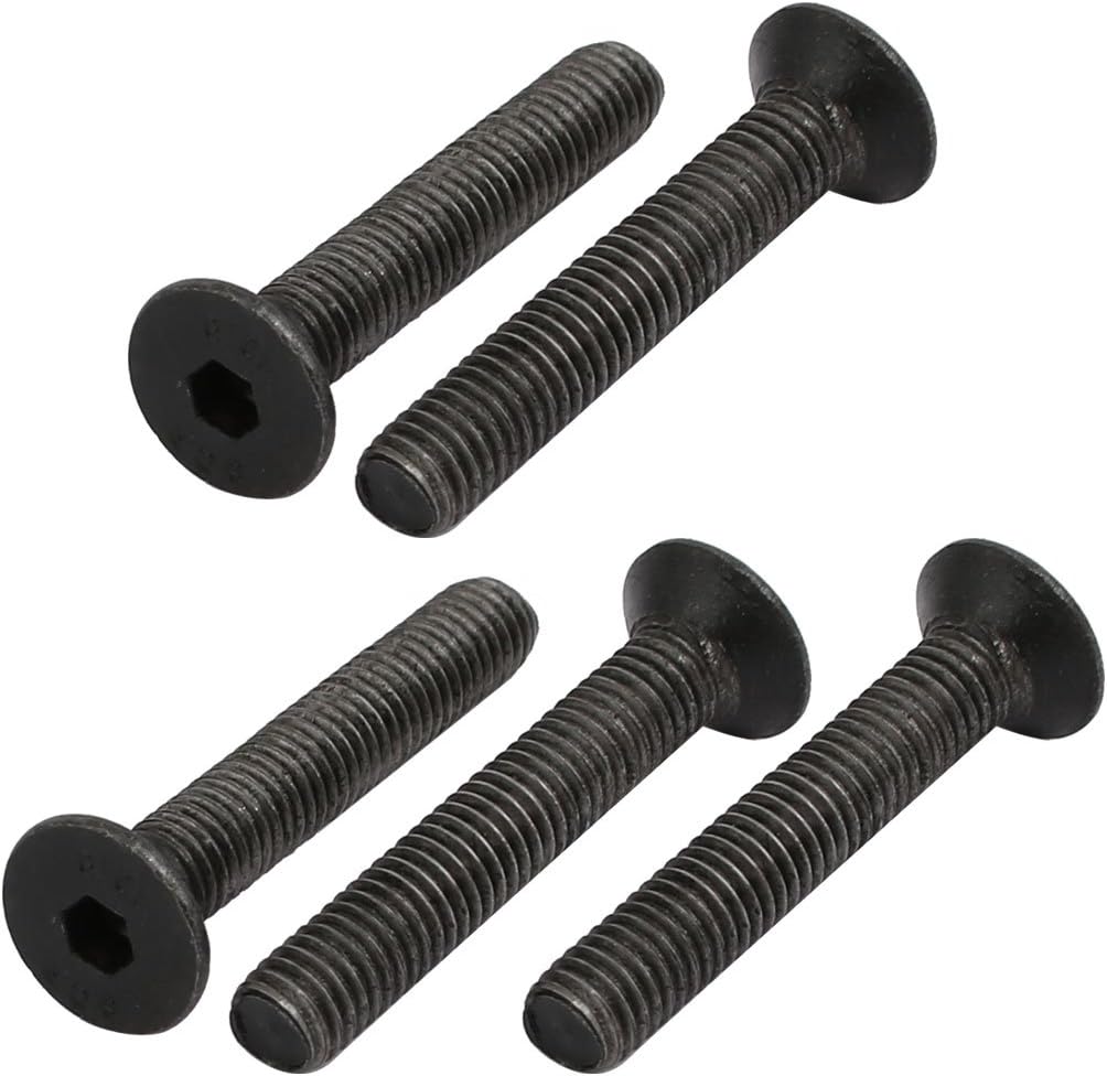 5pcs M5x30mm Flat Countersunk Head Hex Socket Left Hand Thread Bolt DIN7991