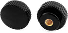 M12 Female Thread 50mm Round Head Screw on Clamping Nuts Knob 2 Pcs