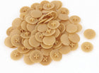 17mm Dia 4mm سمك قماش دائري غطاء رأس مسمار فيليب بني 100 قطعة
