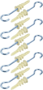 10Pcs Self Drilling Drywall Anchor 14mm Inner Dia Zinc Plated Eye Screw Hook Assortment