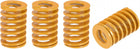 3D Printer Die Spring, 25mm OD 40mm Long 4pcs Spiral Stamping Light Load Compression Mould Die Springs for 3D Printer Electric Part, Yellow