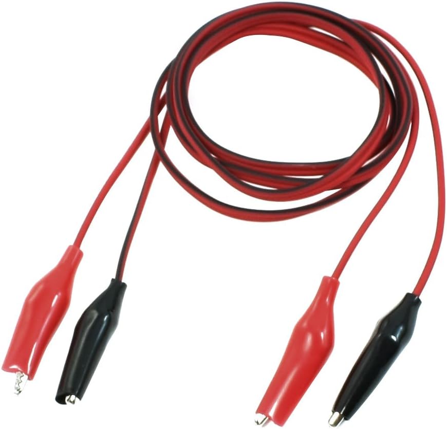 Test Leads Set with Alligator Clips, 36.2" Dual Ended Crocodile Wire Test Flexible Cable with Clamps, Home Insulation Cover Double Side Tester Wire for Electrical Testing