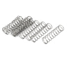 Compression Spring,304 Stainless Steel,13mm OD,0.8mm Wire Size,50mm Free Length,Silver Tone,10Pcs