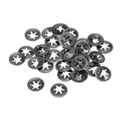 M6 ing Washer 5.4mm I.D. 14mm O.D. Internal Tooth Washers Push-On Locking Speed Clip 65Mn Black Oxide Finish 40pcs