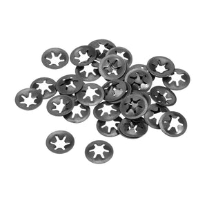 M6 ing Washer 5.4mm I.D. 14mm O.D. Internal Tooth Washers Push-On Locking Speed Clip 65Mn Black Oxide Finish 40pcs