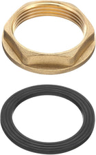 Brass Lock Nuts Pipe Fitting, G1-1/4"-11 Female Hex Locknut, Flange Single Hole Faucet Lock Nut with Silicone Washer for Kitchen Basin Sink Plumbing