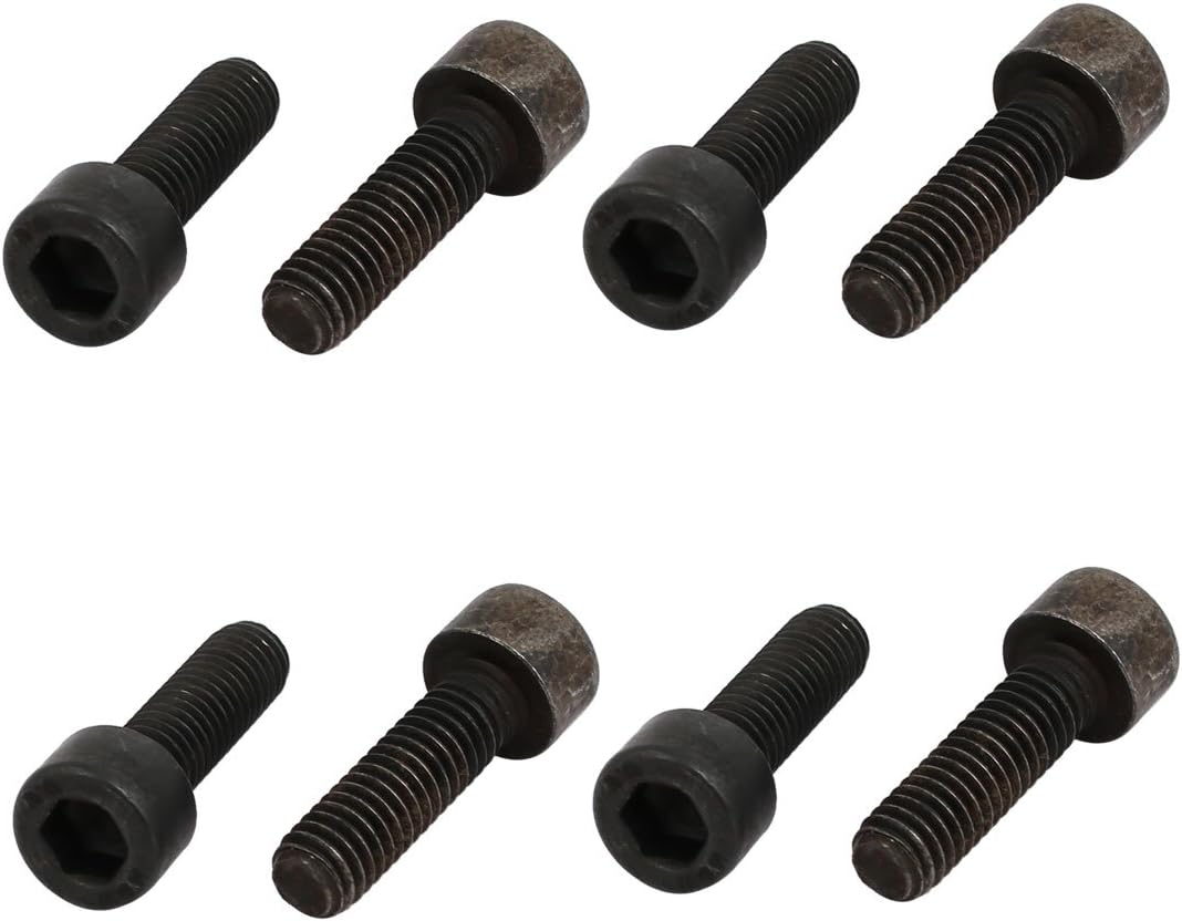 8.8 Grade M6x20mm Full Threaded Hex Socket Drive Left Hand Thread Bolt 8pcs