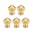 0.6mm 3D Printer Nozzle Head M7 Thread Replacement Brass 5pcs