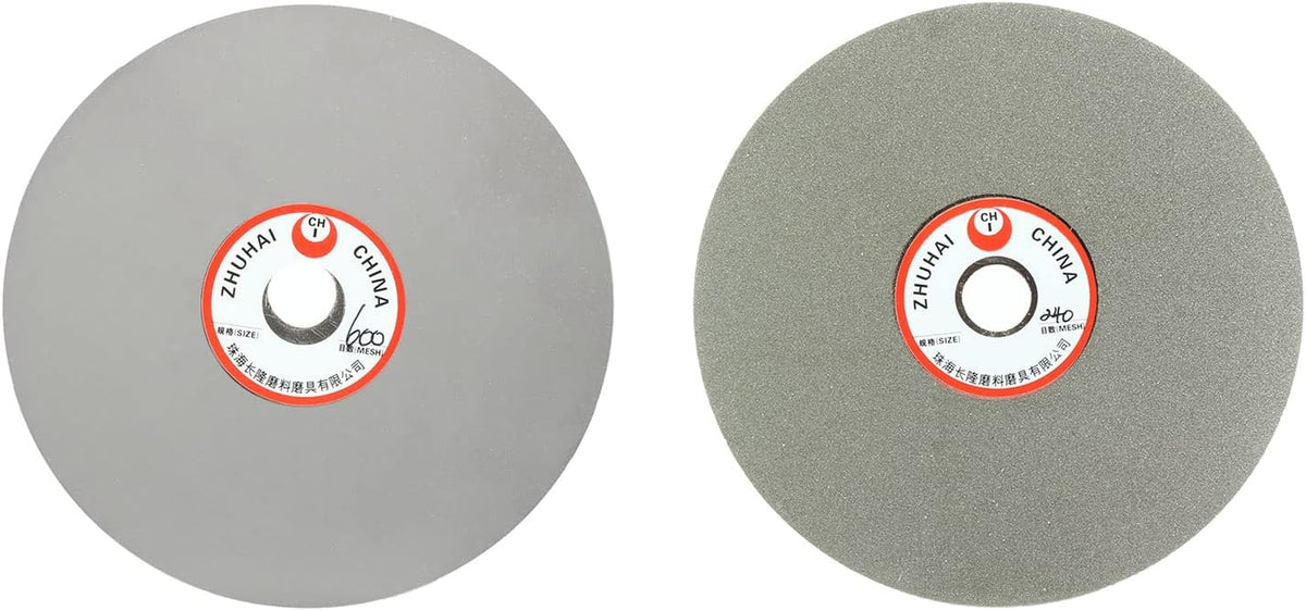 6-inch 240-Grit 600-Grit Diamond Coated Flat Lap Wheel Grinding Sanding Polishing Disc 2pcs
