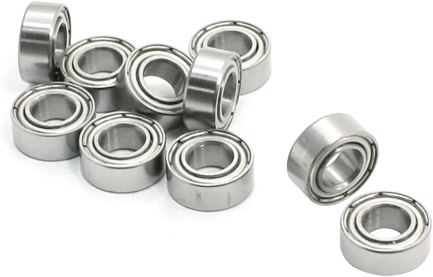 10 Pcs Double Metal Shield Deep Groove Ball Bearing 5mm x 10mm x 4mm