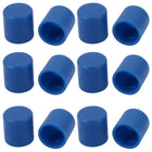 12pcs 8mm Inner Dia PE Plastic End Cap Bolt Thread Protector Tube Cover Blue