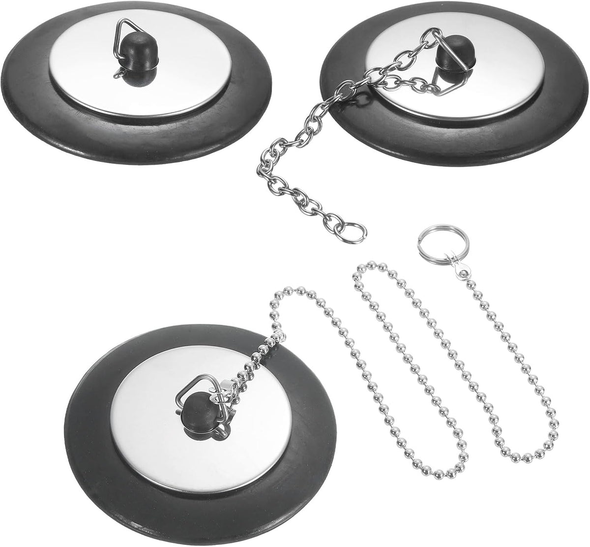 1Set 1.77" Badewannenabflussstopper, Universal Gummisiphonabdeckung, Silber