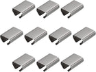 Fold Over Crimp End Caps, 80Pcs 20 x 16mm Ribbon End Clasp Tips Clamp Cord Ends for Jewelry DIY Craft Making, White Nickel