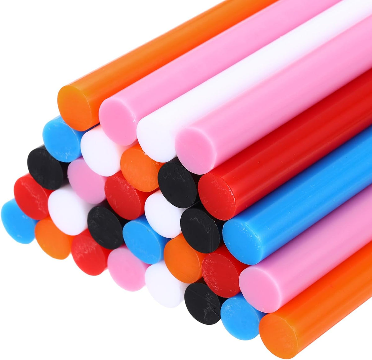 30pcs Mini Hot Glue Sticks 4 inch x 0.44 inch High Sticky Small Glue Sticks, 6 Color