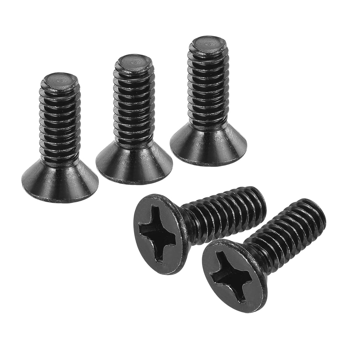 25 pcs #12-24x5/8 inches Machine Screws Phillips Pan Cross Head Screws Fasteners Bolts 304 Stainless Steel Black for Wall Socket,House Repairs