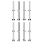M6 x 75mm Hex Head Screws Bolts, Nuts, Flat & Lock Washers Kits, 304 Stainless Steel Fully Thread Hexagon Bolts 8 Sets