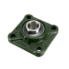 UCF205 Square Flanged Pillow Block Bearing, 25mm Bore Diameter, Cast Iron/Chrome Steel, Set Screw Lock (Pack of 1)