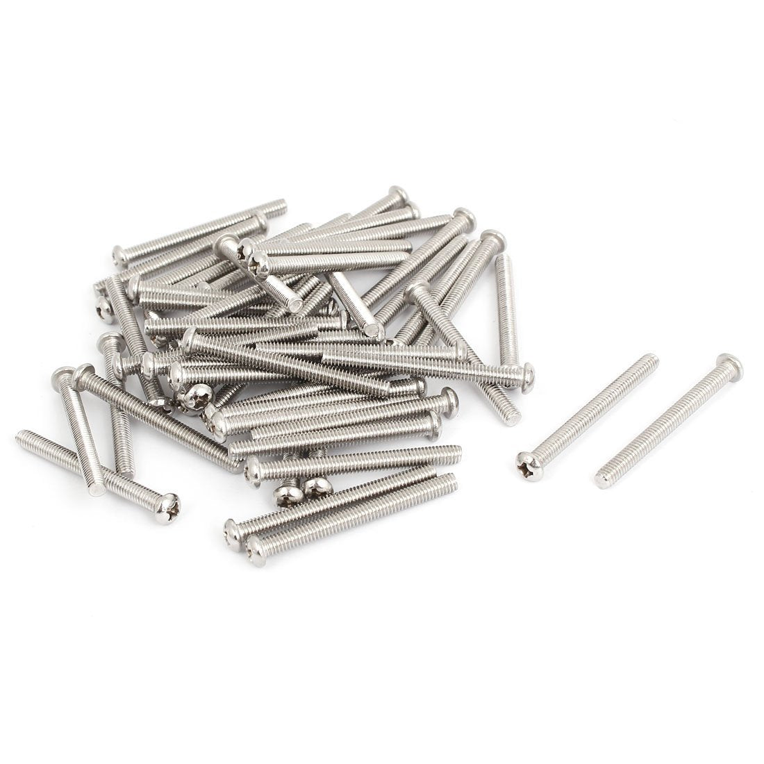 a15121600ux0550 M4x40mm Stainless Steel Phillips Round Pan Head Machine Screws (Pack of 50)